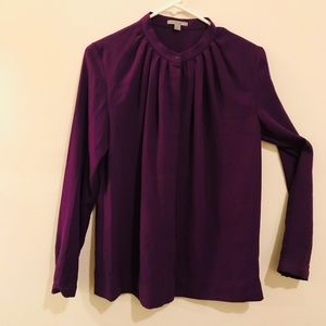 Cos Purple Ruched Top Size 6